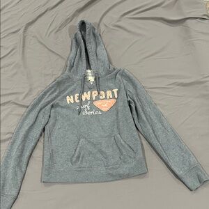 Hollister Gray and Orange Newport Hoodie